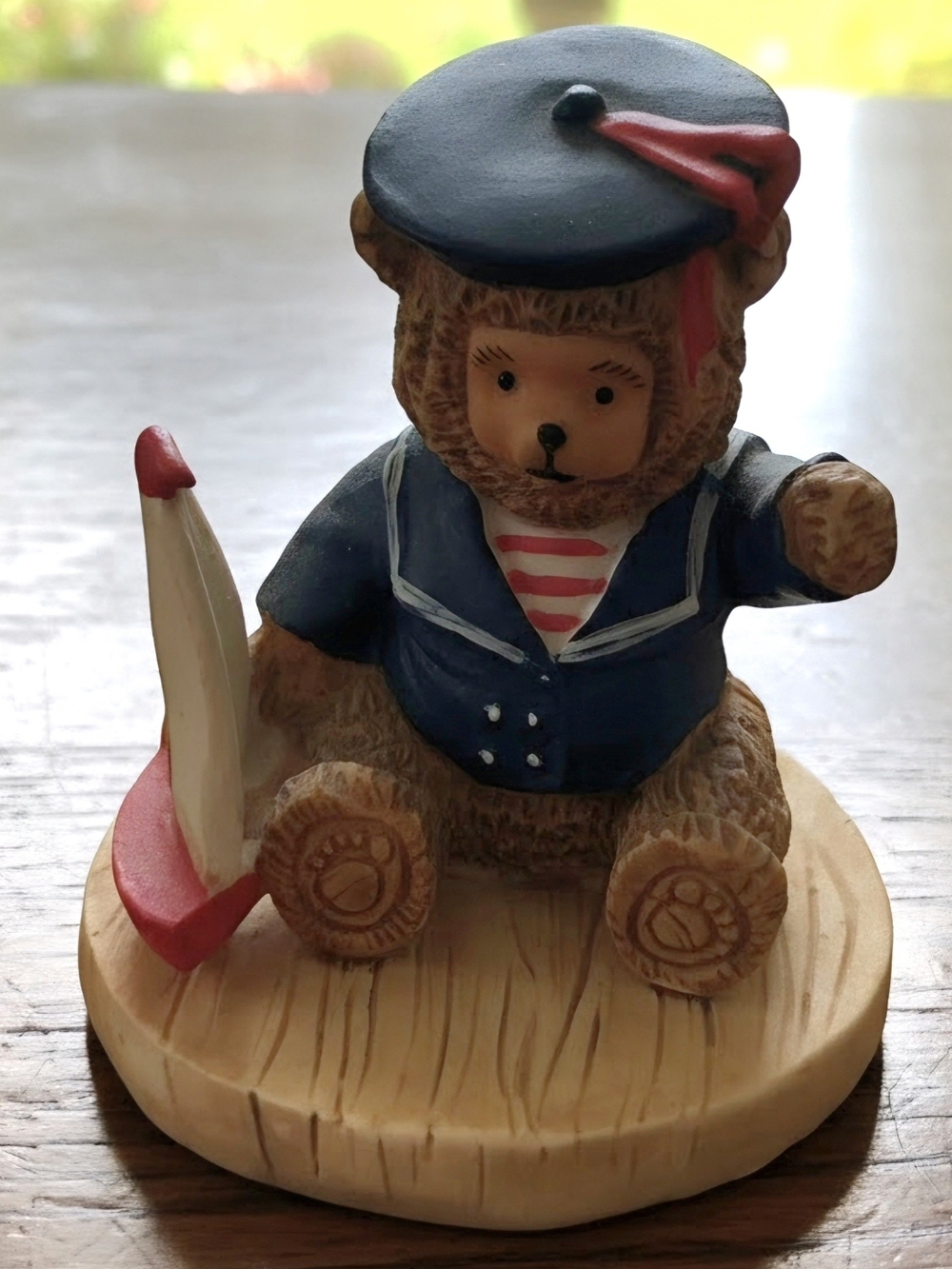 Vintage Rare Dollhouse 1:12 Sailboat Bear Toy